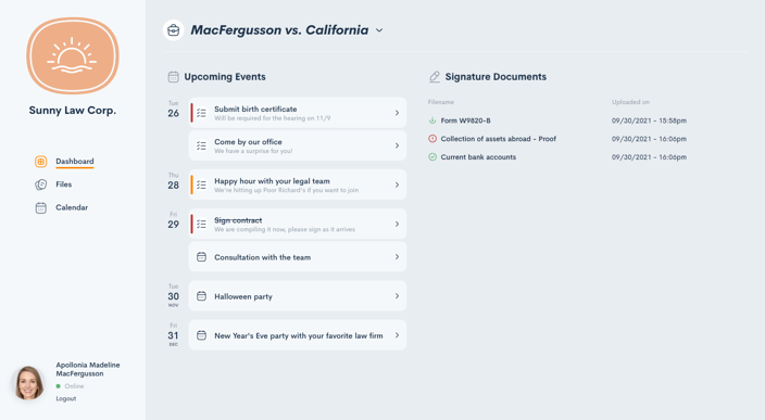 Lawmatics Client Portal